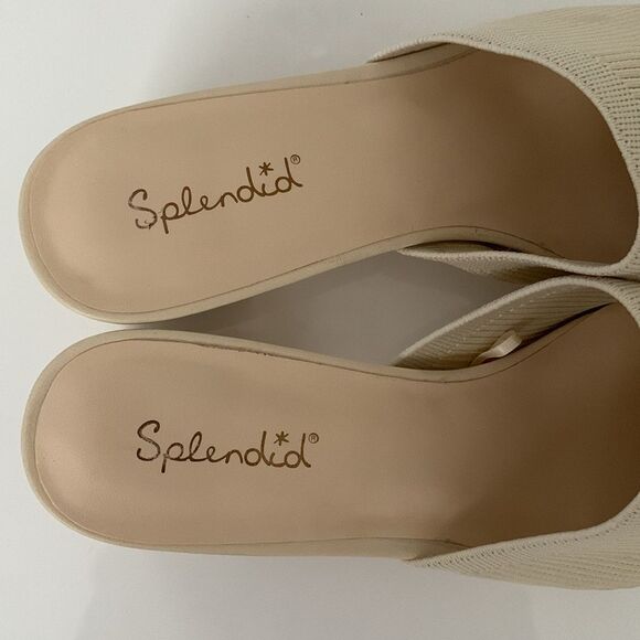 Splendid Cream Slip-On Mules with Textured Design Size 7,5 - Picture 4 of 9